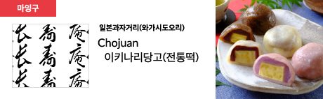 일본과자거리(와가시도오리) Chojuan 이키나리당고(전통떡)