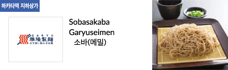 Sobasakaba Garyuseimen 소바(메밀)