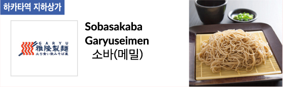 Sobasakaba Garyuseimen 소바(메밀)