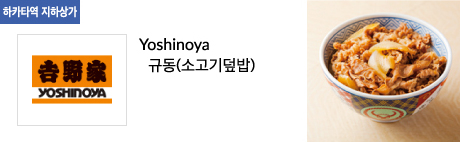 Yoshinoya 규동(소고기덮밥)